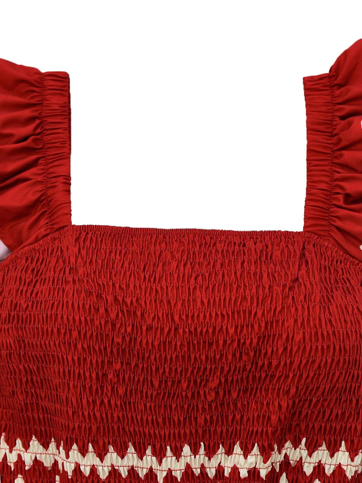 1970s Boho Geometric Print Square Neck Jumpsuit - Image 3