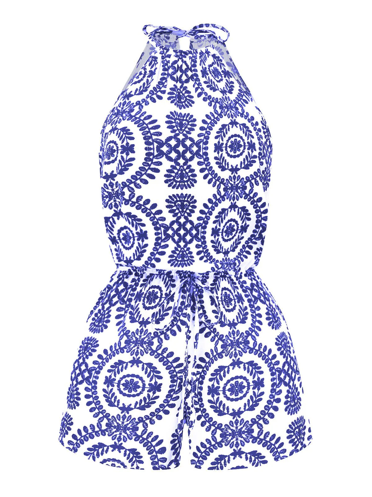 1970s Boho Irregular Print Romper - Image 7