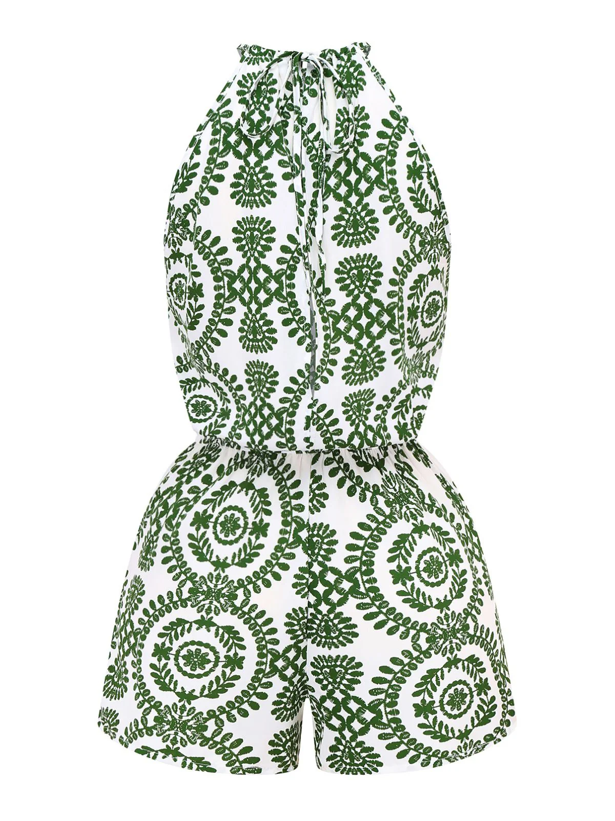 1970s Boho Irregular Print Romper - Image 8