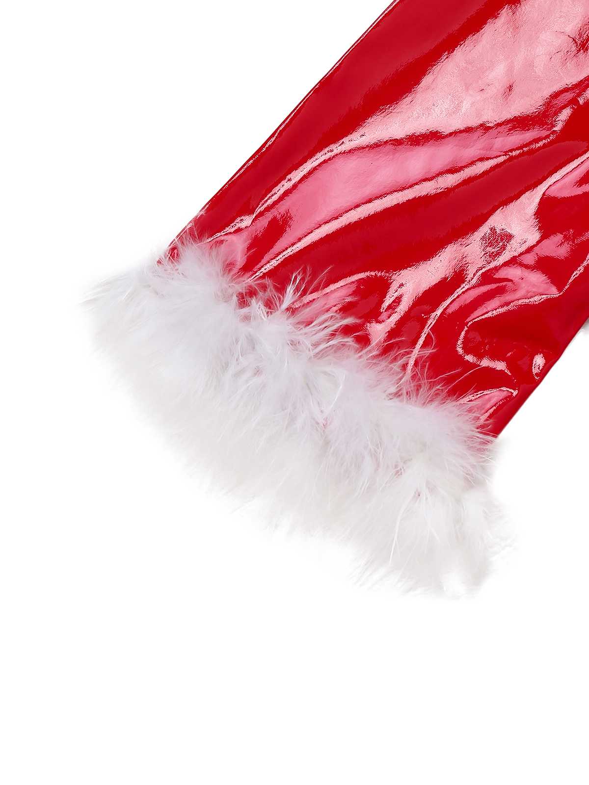 1970s Christmas Santa Claus Costume Latex Jumpsuit - Image 6