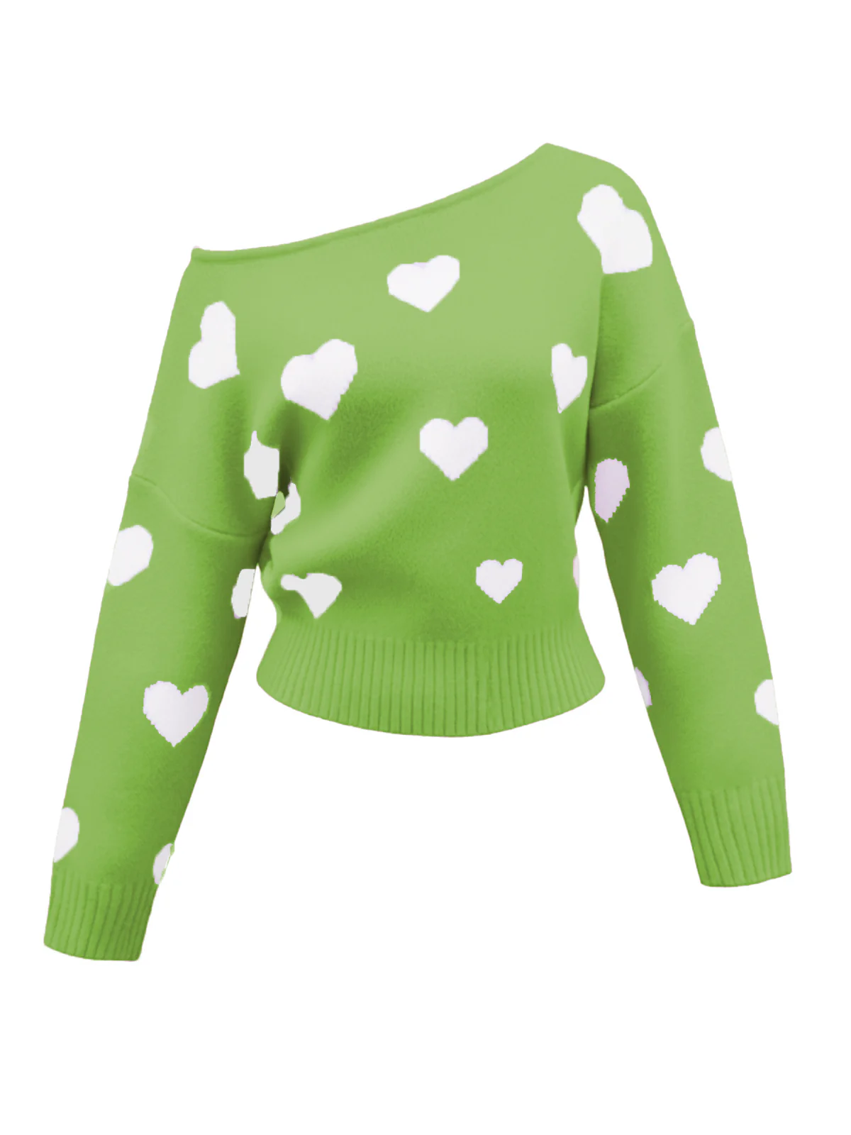 1970s Christmas Snowflake Asymmetrical Shoulder Pullover Sweater - Image 12