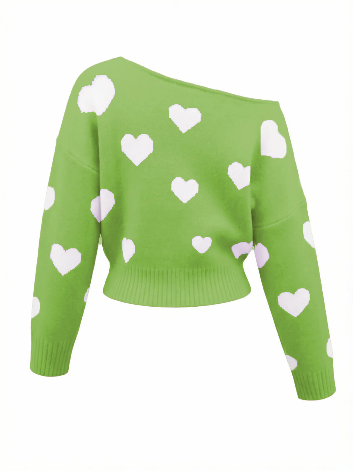 1970s Christmas Snowflake Asymmetrical Shoulder Pullover Sweater - Image 13