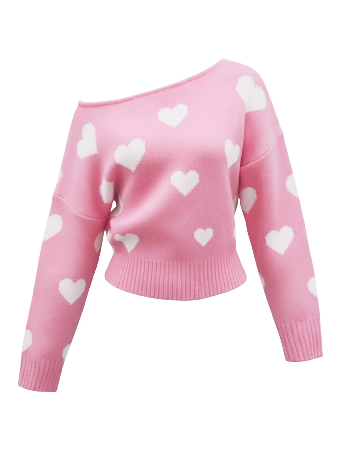 1970s Christmas Snowflake Asymmetrical Shoulder Pullover Sweater - Image 7