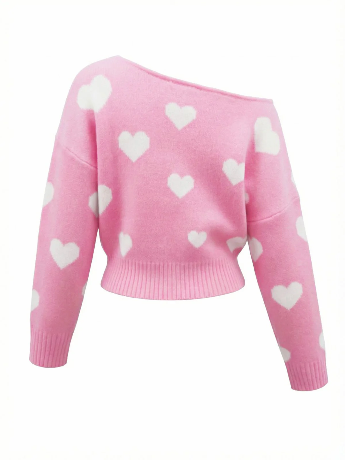 1970s Christmas Snowflake Asymmetrical Shoulder Pullover Sweater - Image 8