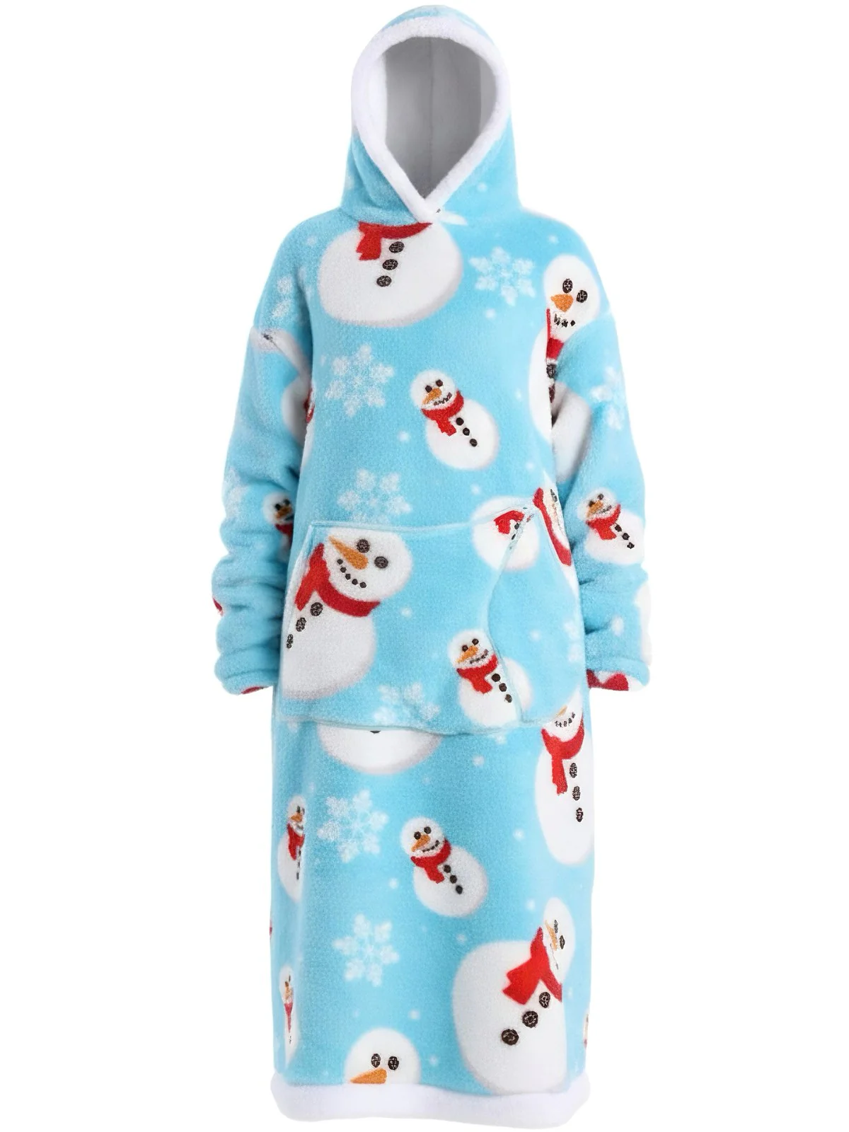 1970s Christmas Santa Wearable Blanket Hoodie Lougewear - Image 4