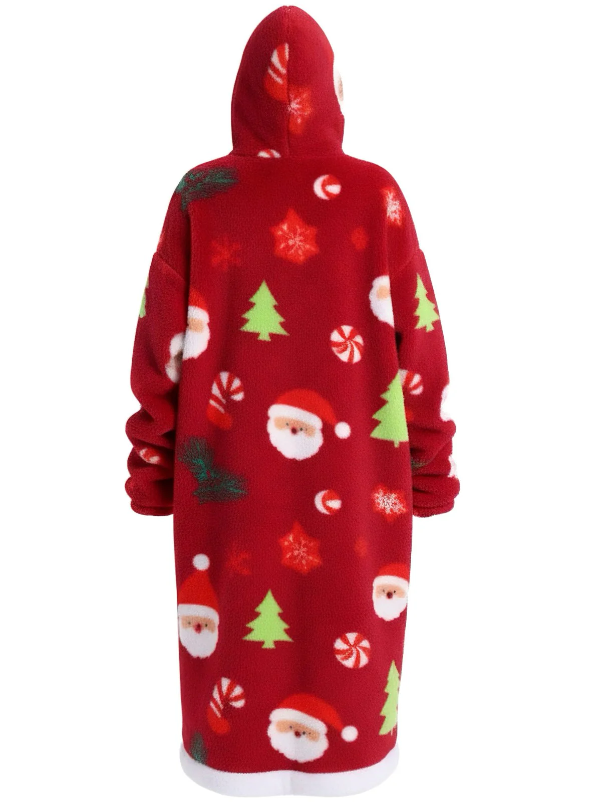 1970s Christmas Santa Wearable Blanket Hoodie Lougewear - Image 2