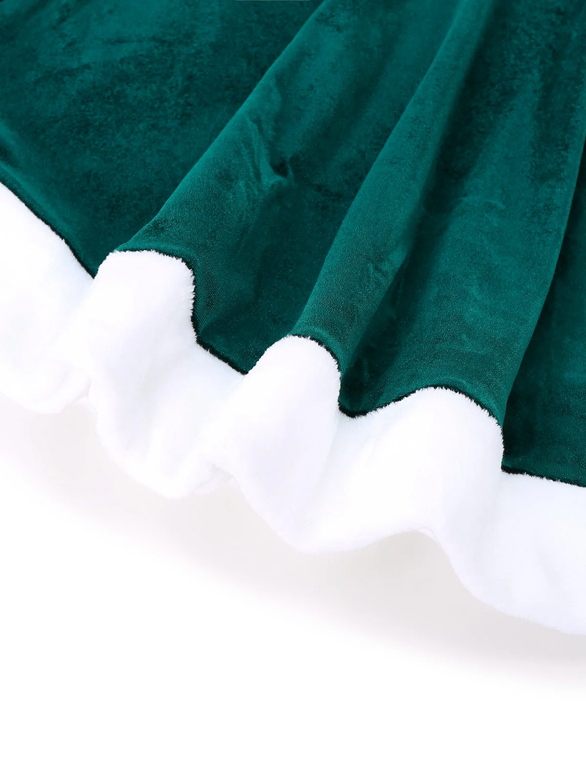 1970s Christmas Velvet Plush Spaghetti Strap Mini Dress - Image 4