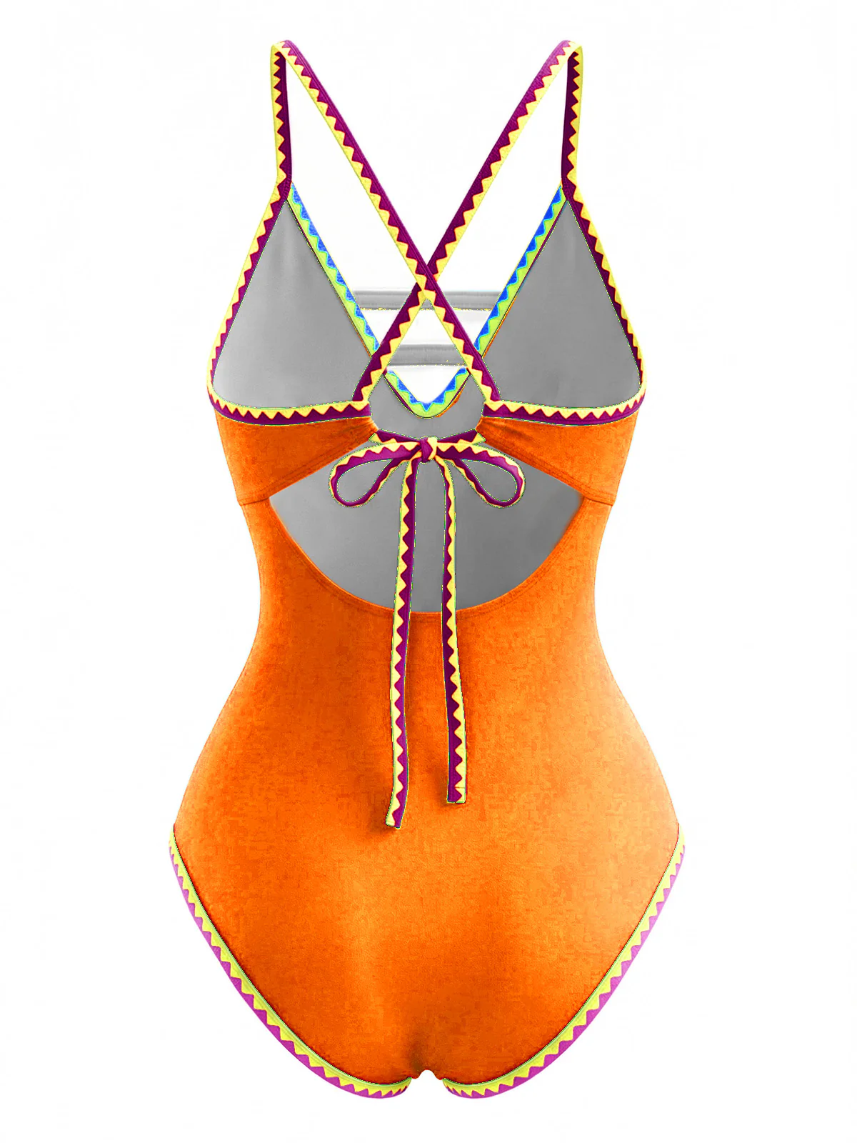 1970s Color Block Strap Cut-Out Swimsuit - Image 10