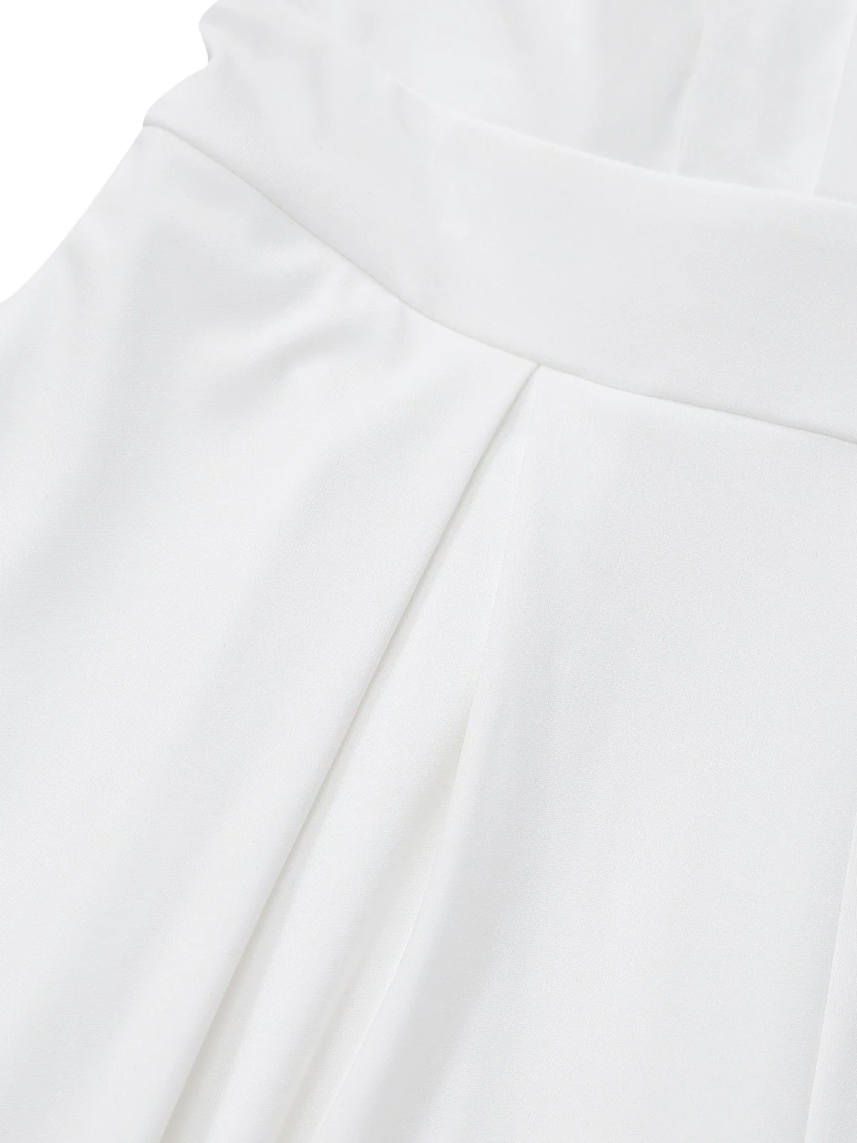 1970s Deep V-Neck Solid Super Wideleg Jumpsuit - Image 10