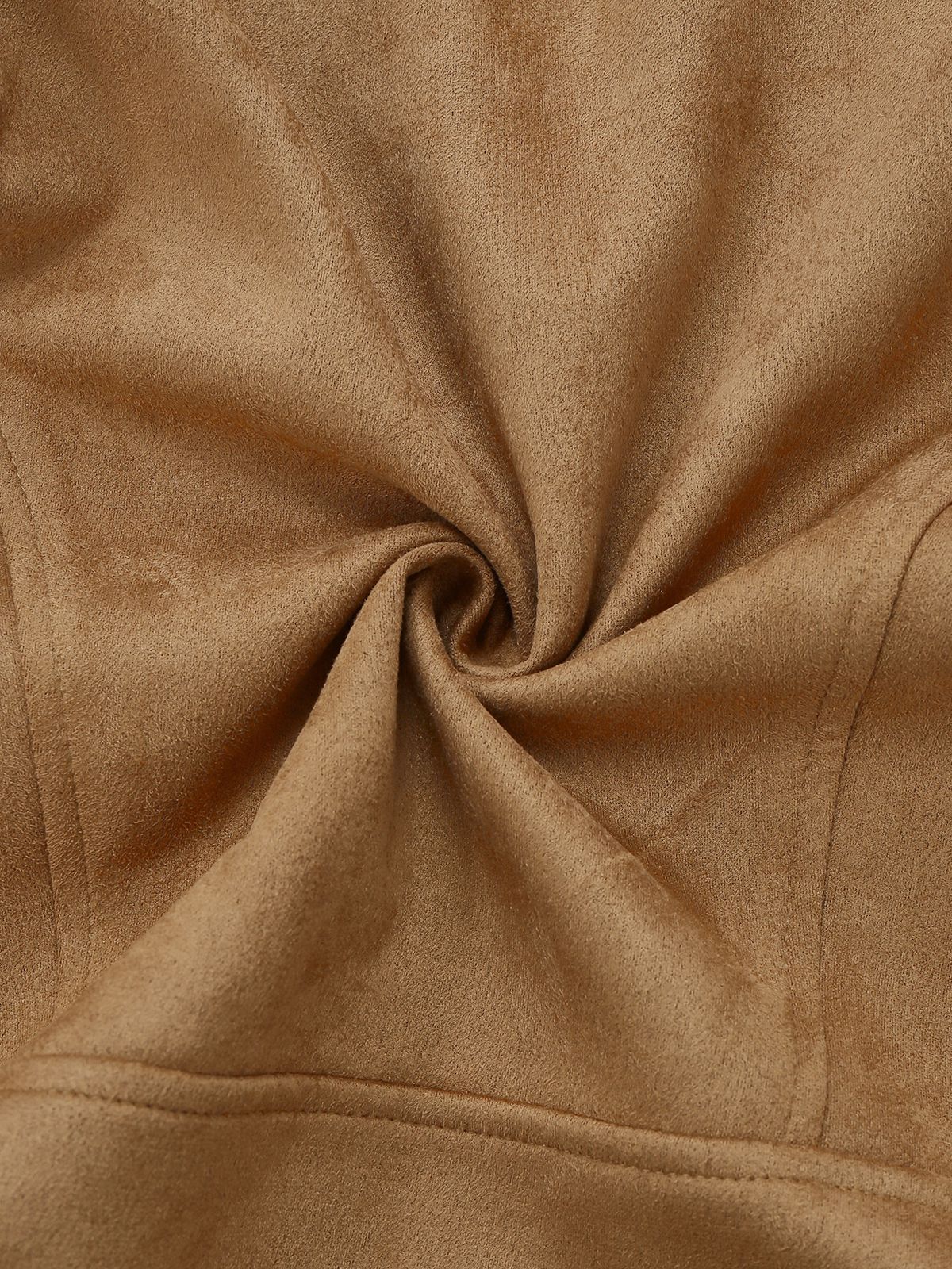 1970s Faux Suede Fur Trim Embroidered Rose Jacket - Image 5
