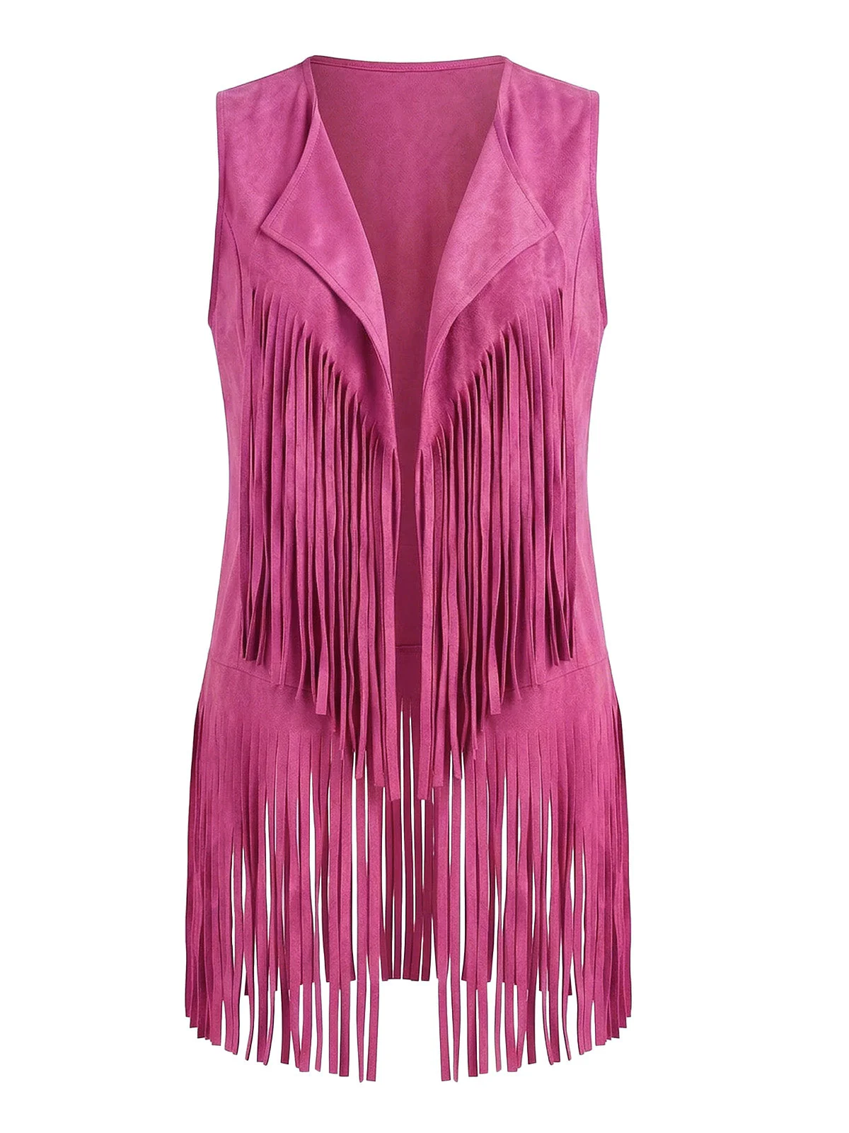 1970s Faux Suede Tassel Disco Vest Set - Image 11