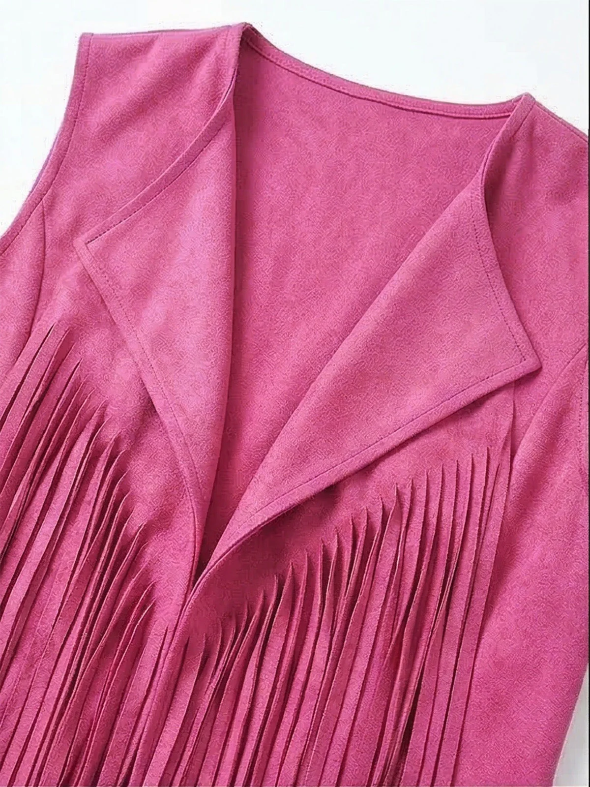 1970s Faux Suede Tassel Disco Vest Set - Image 13