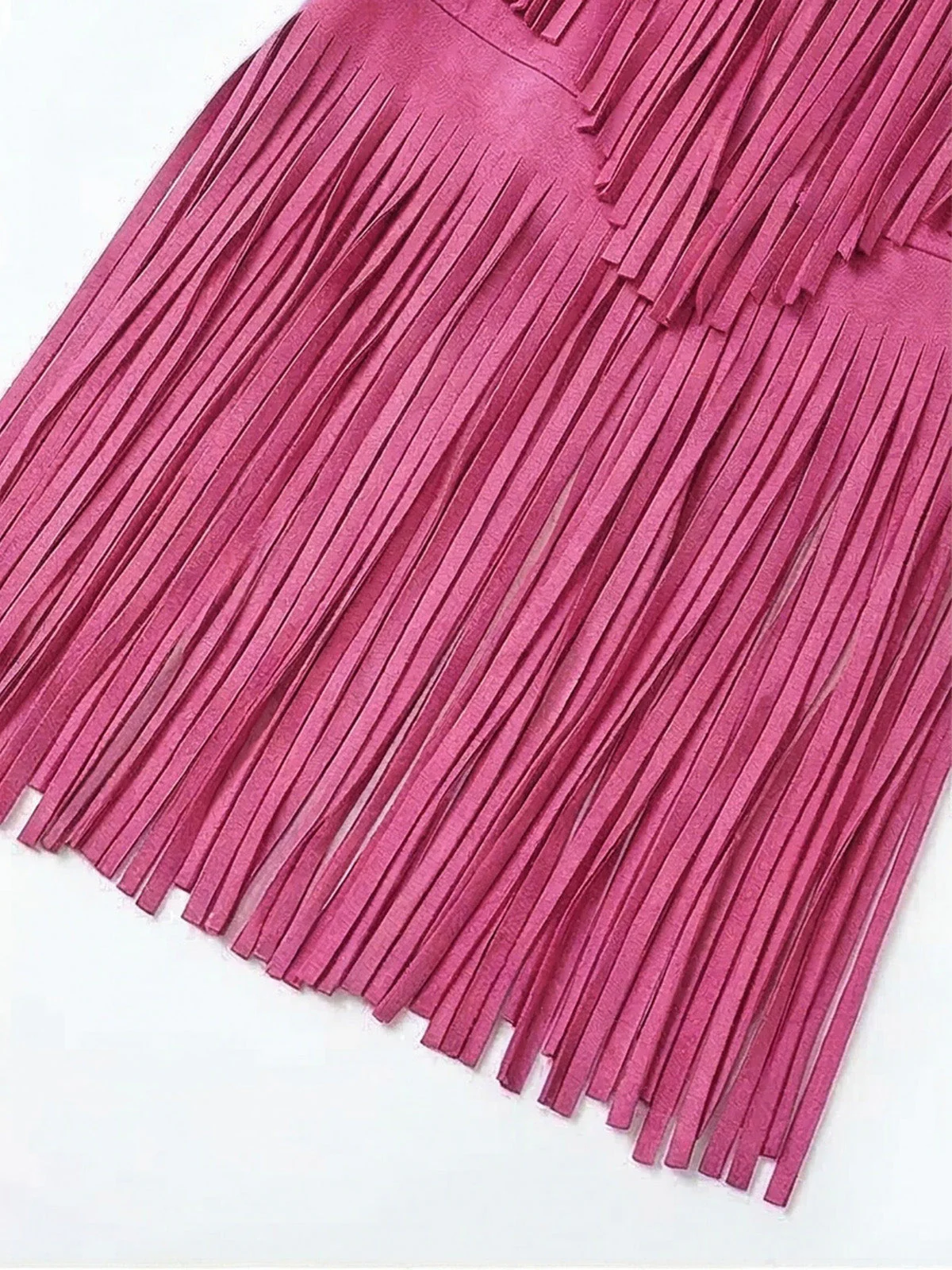 1970s Faux Suede Tassel Disco Vest Set - Image 14