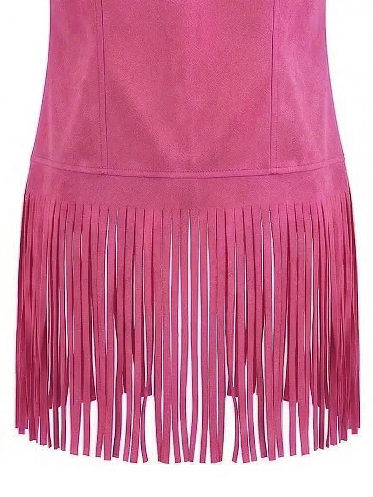 1970s Faux Suede Tassel Disco Vest Set - Image 16