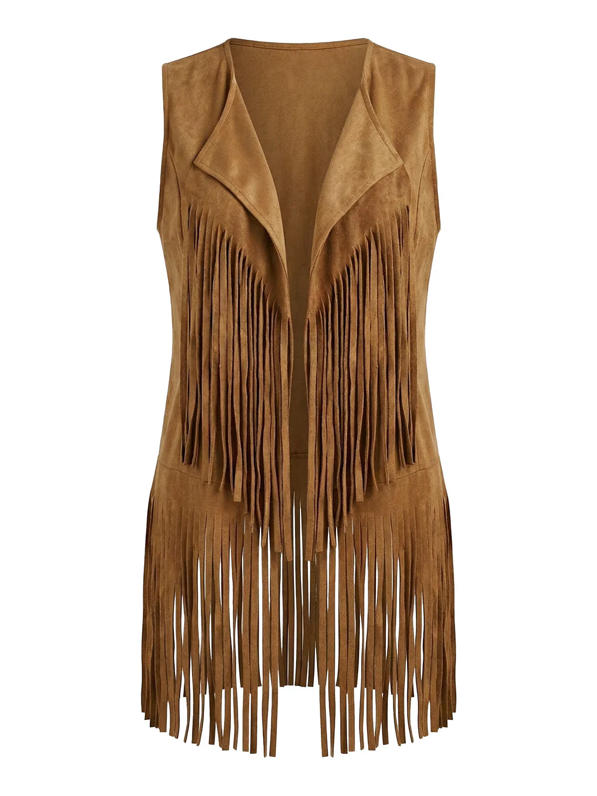 1970s Faux Suede Tassel Disco Vest Set - Image 3