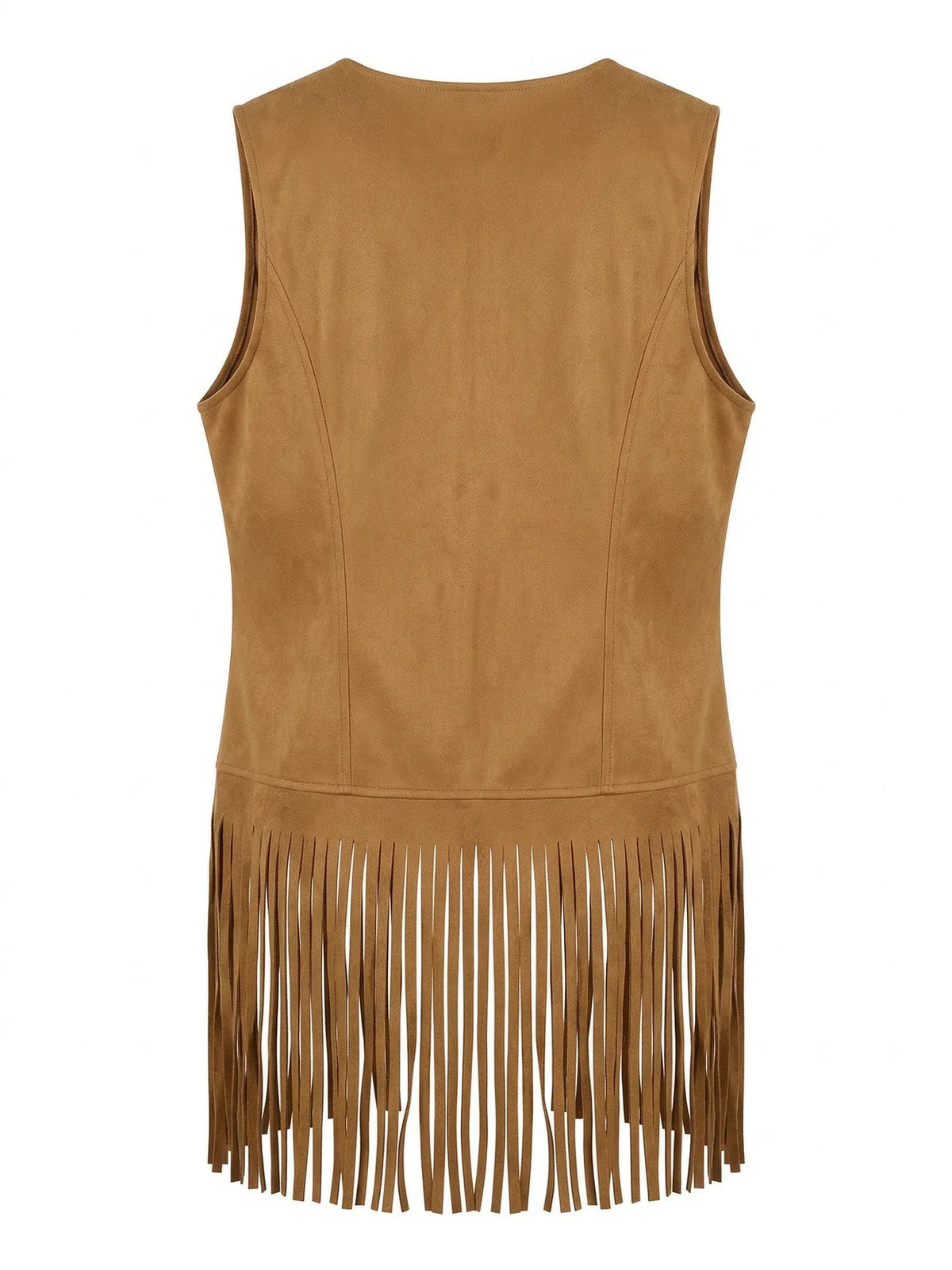 1970s Faux Suede Tassel Disco Vest Set - Image 4