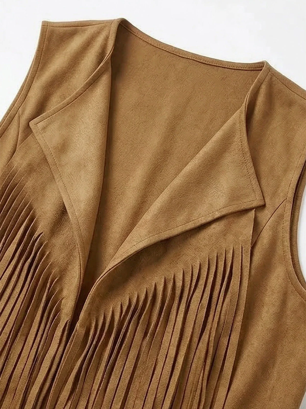1970s Faux Suede Tassel Disco Vest Set - Image 5