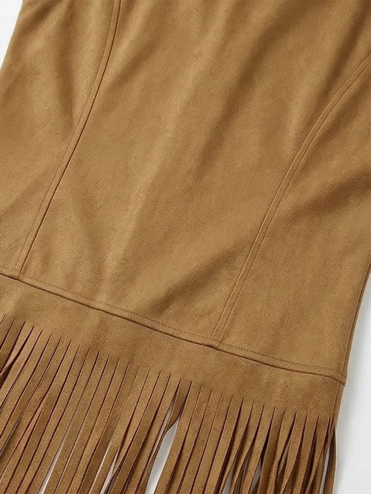 1970s Faux Suede Tassel Disco Vest Set - Image 6
