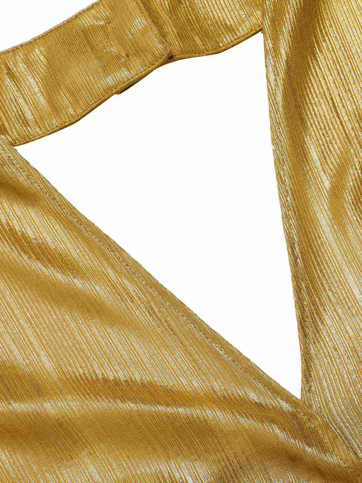 1970s Gingerbread Man V-Neck Halter Jumpsuit - Image 6