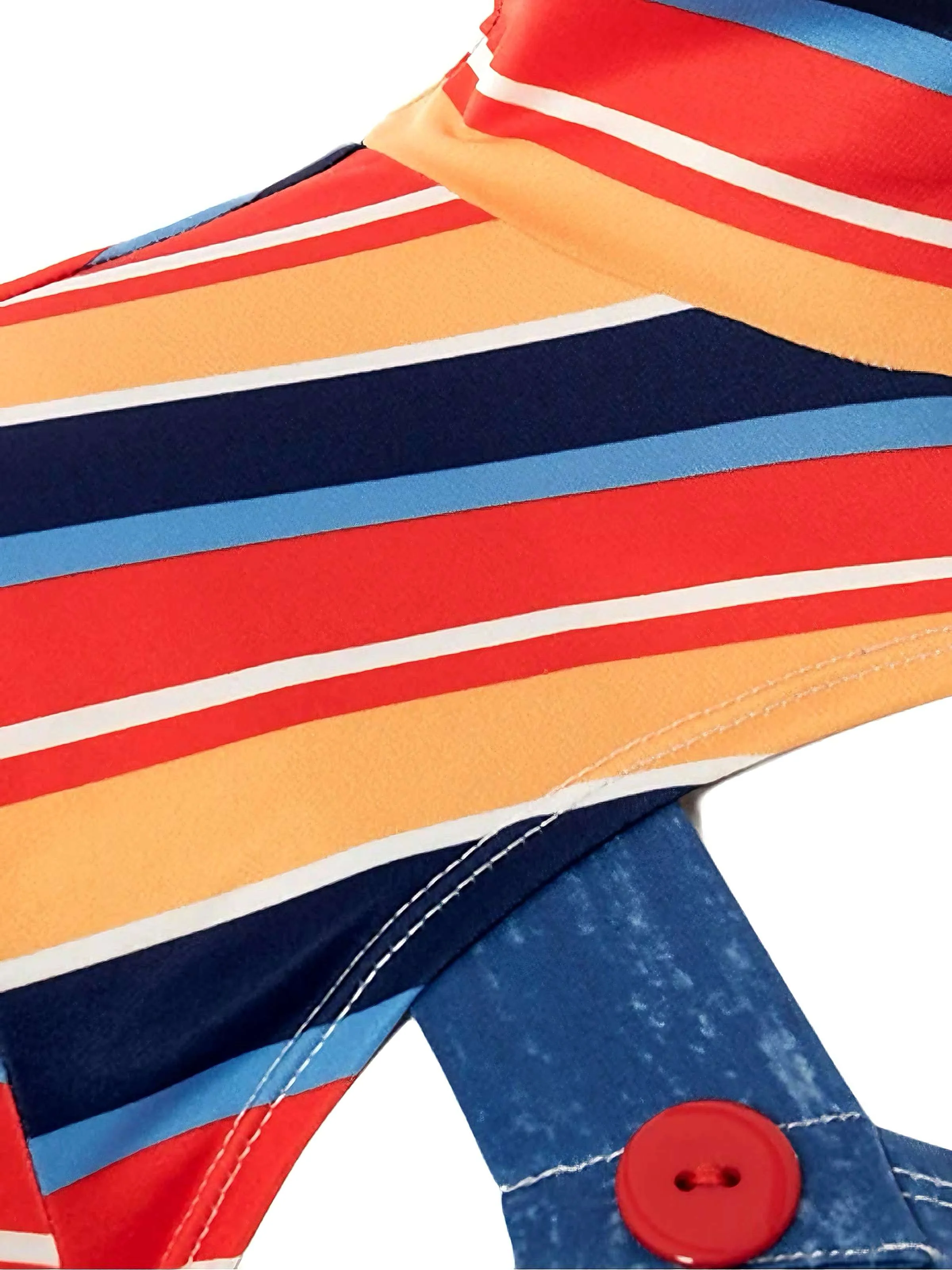 1970s Halloween Striped Costume Bodysuit - Image 3