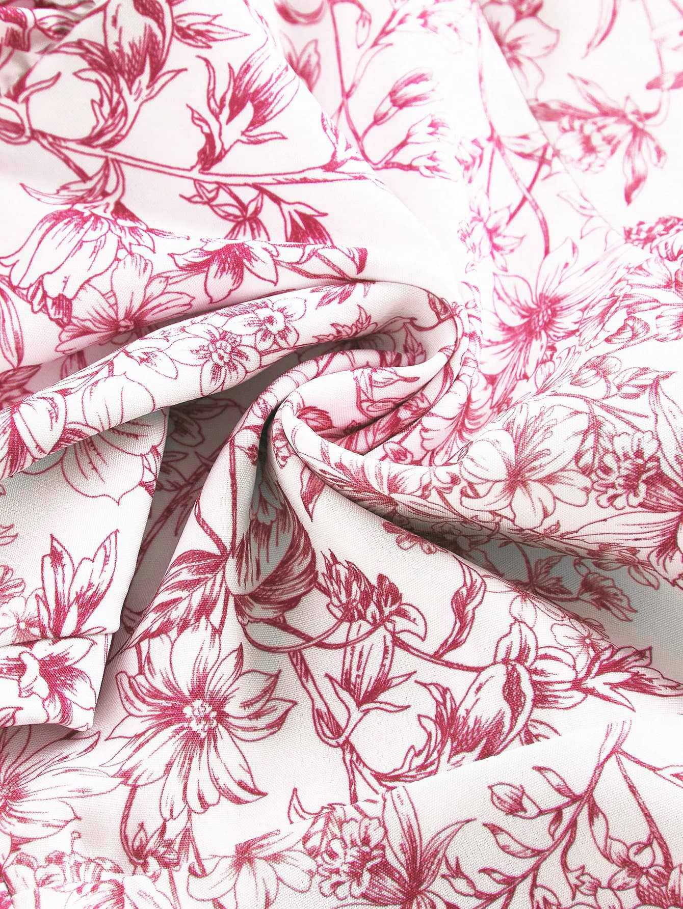 1970s Halter Tiered Ruffle Floral Dress - Image 4