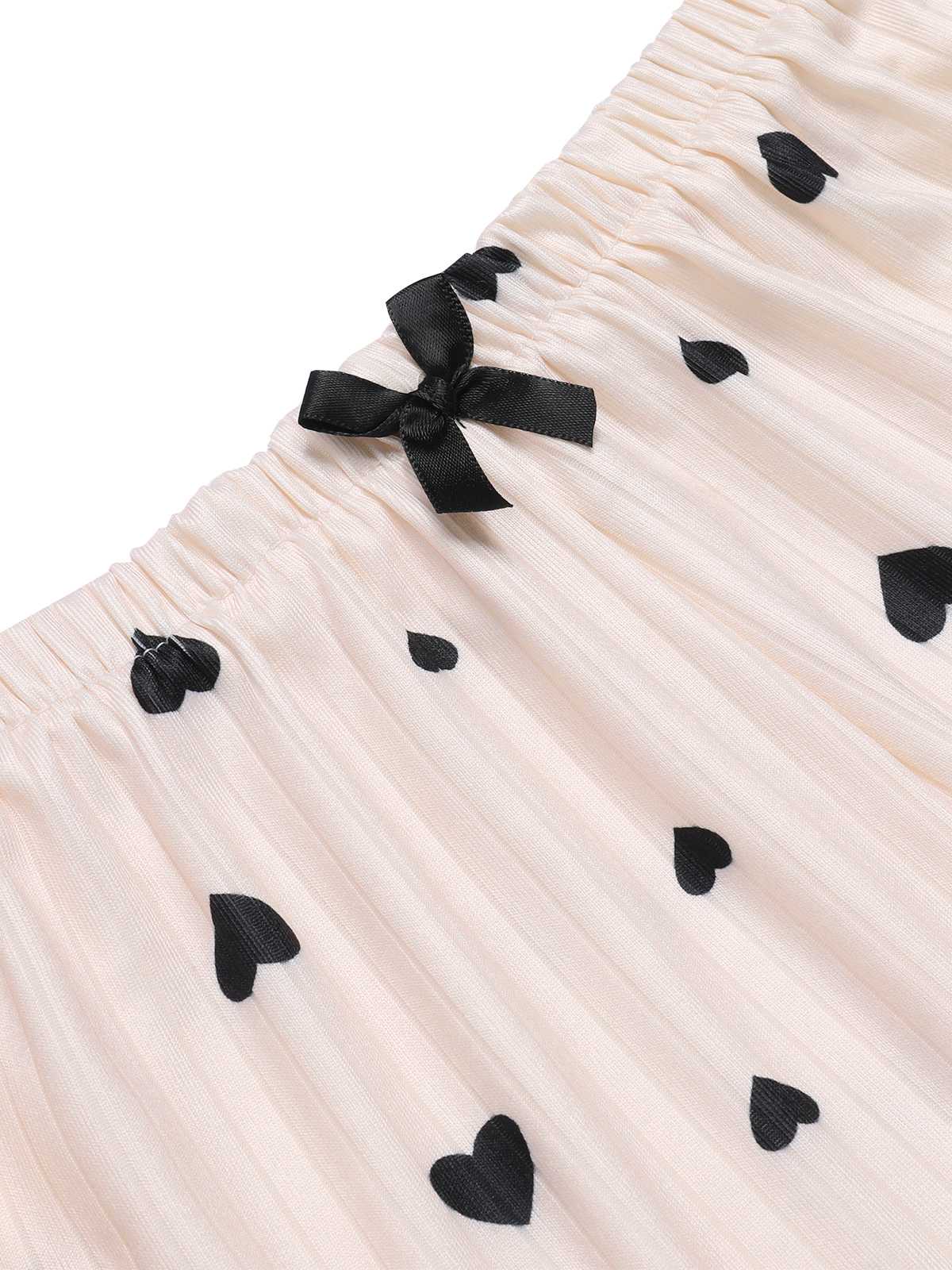 1970s Heart Bow Spaghetti Strap Pajamas - Image 8