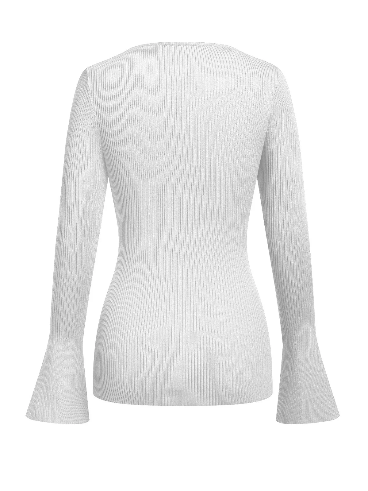 1970s Heart Cutout Knitted Solid Sweater - Image 8
