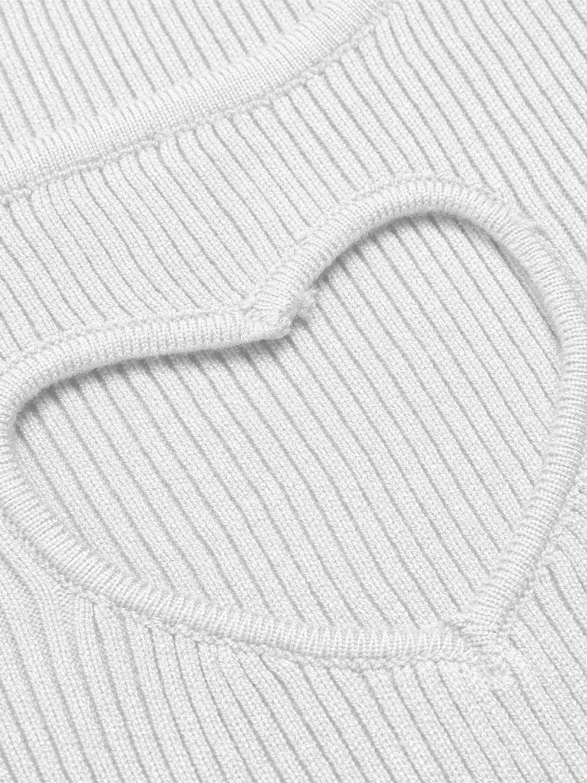 1970s Heart Cutout Knitted Solid Sweater - Image 9