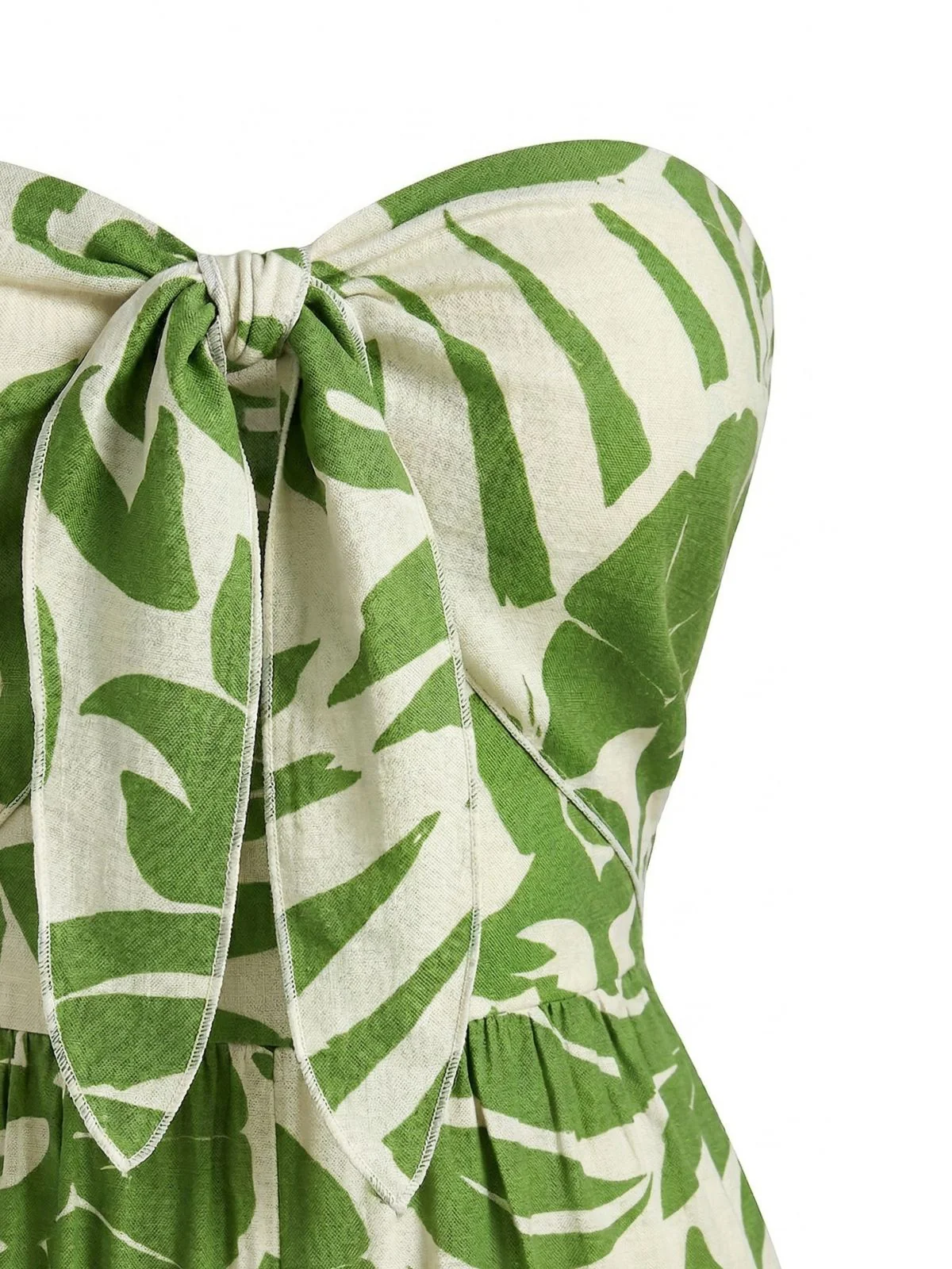 1970s Irregular Print Strapless Boho Jumpsuit - Image 4
