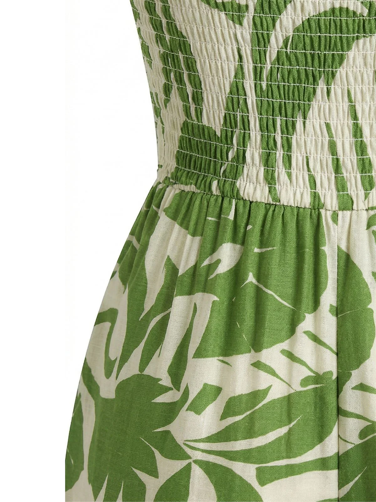 1970s Irregular Print Strapless Boho Jumpsuit - Image 5
