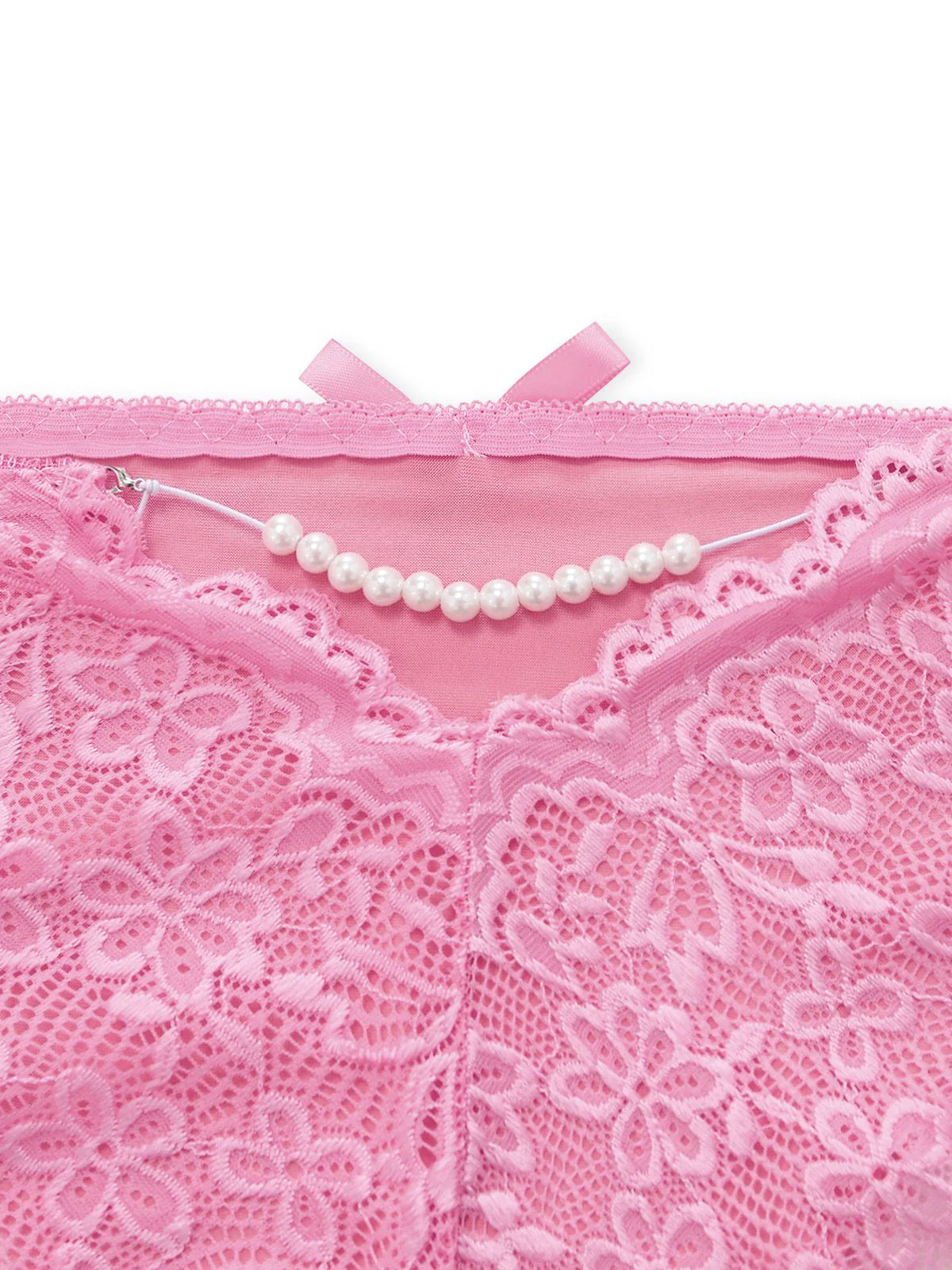 1970S Lace Sheer Petal Ruffle Trim Lingerie Set - Image 6