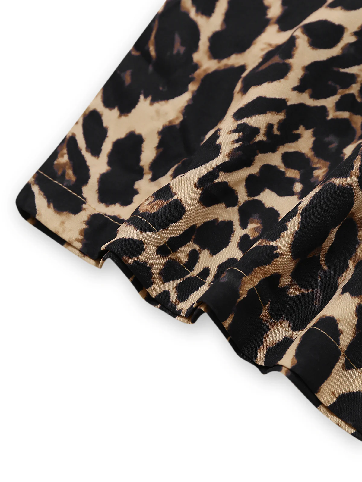 1970s Lapel Leopard Sleeveless Belted Jumpsuit - Image 5