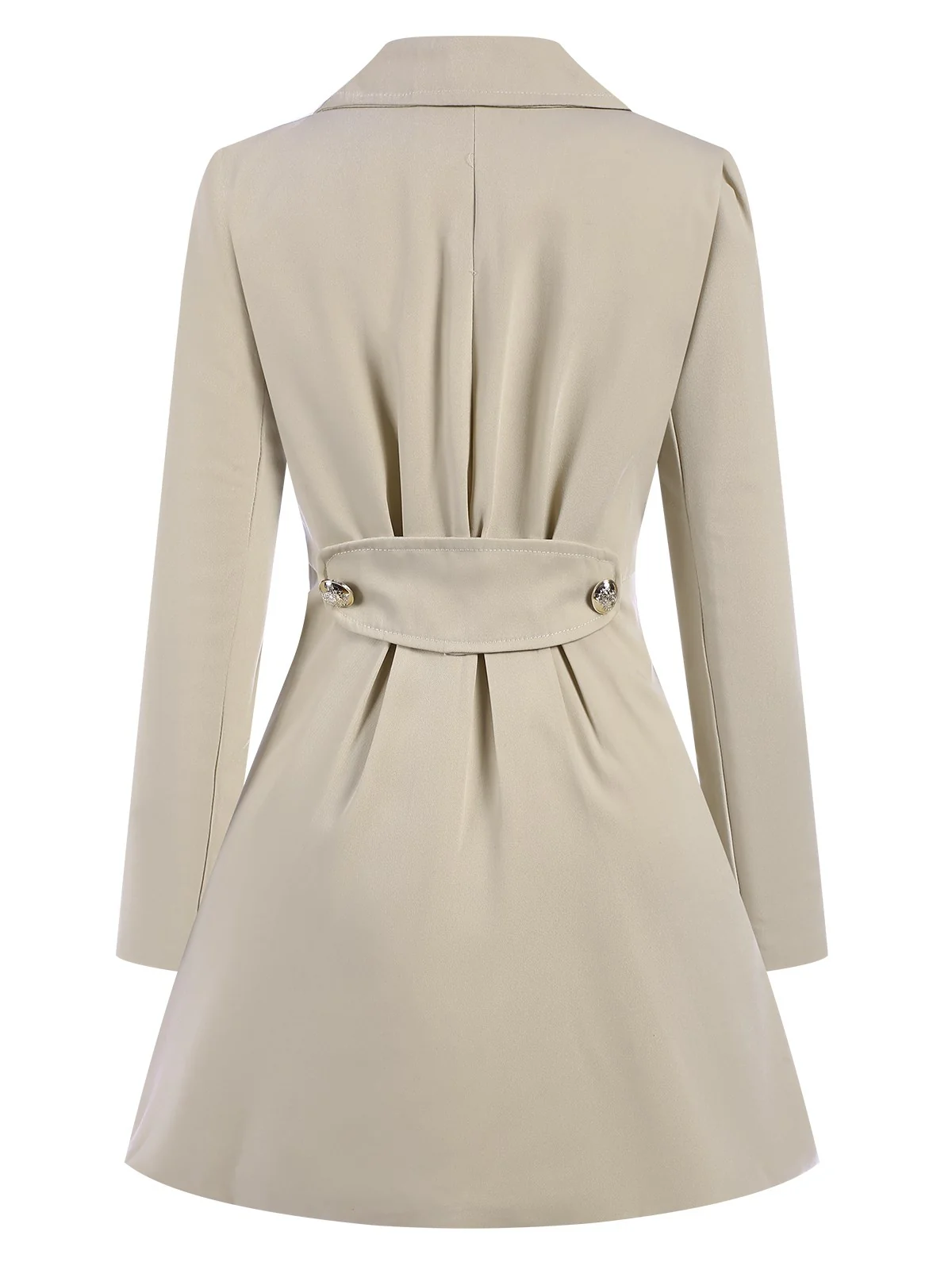 1970s Solid Lapel Double-Breasted Coat - Image 4