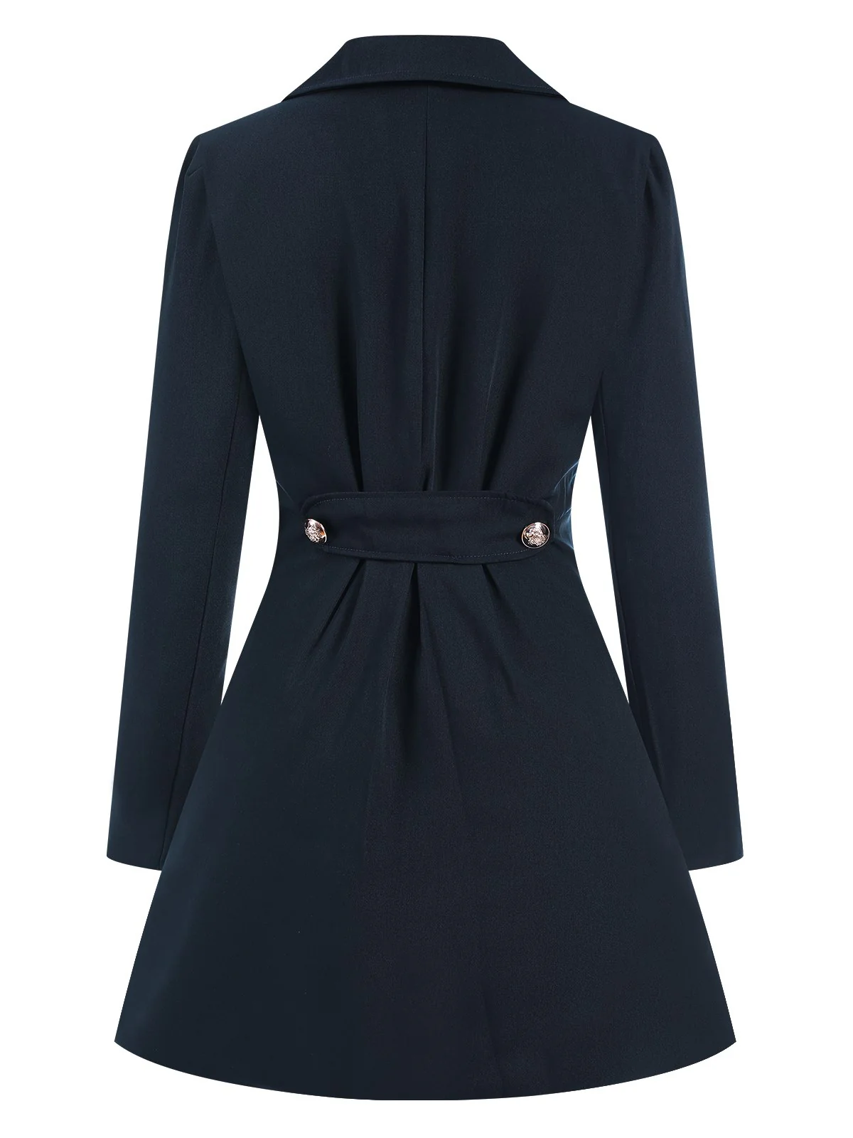 1970s Solid Lapel Double-Breasted Coat - Image 7