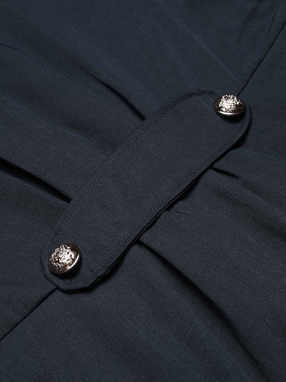 1970s Solid Lapel Double-Breasted Coat - Image 8
