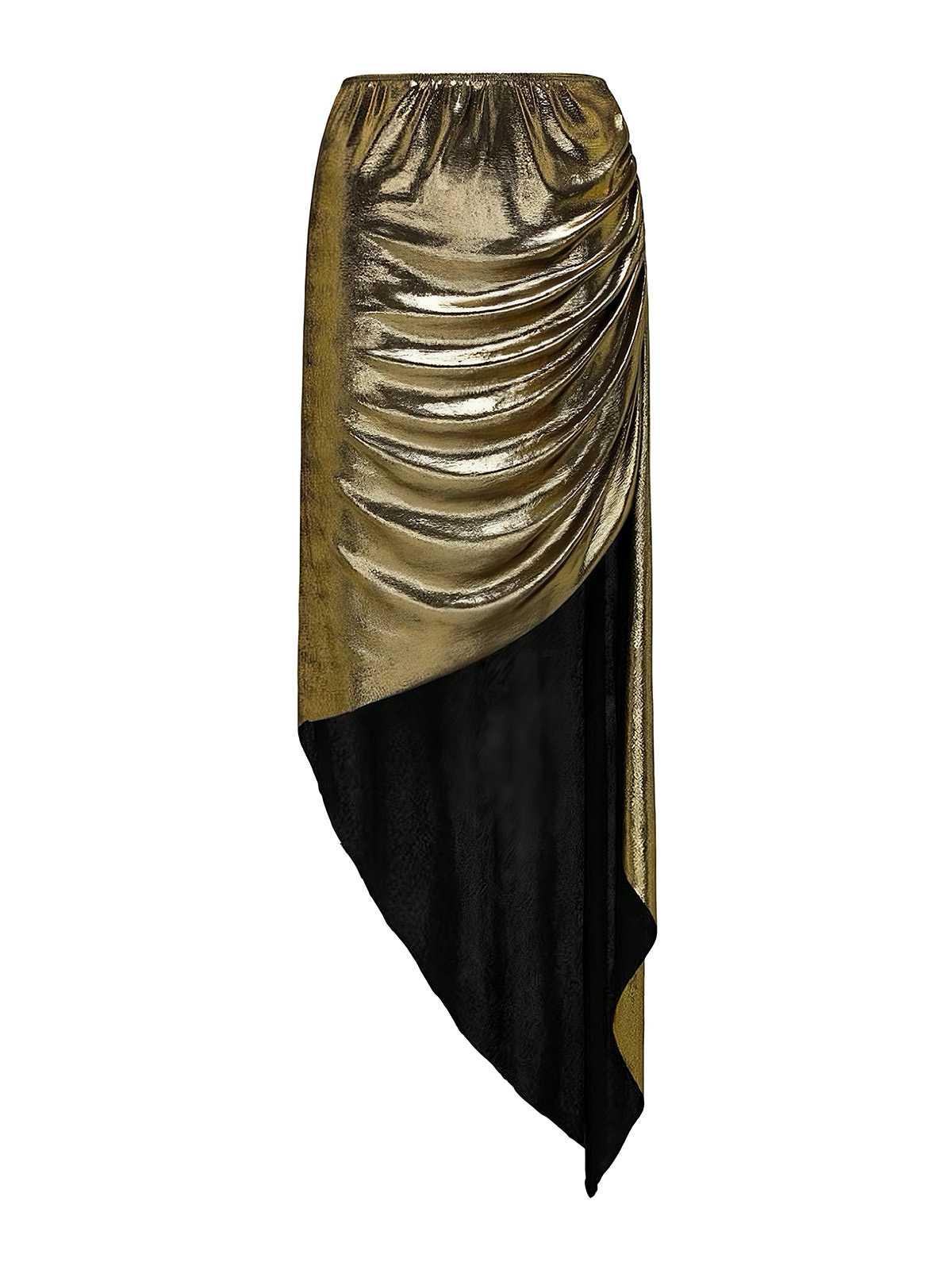 1970s Metallic Deep V-Neck 3D Floral Swimsuit & Cover-Up - Image 6