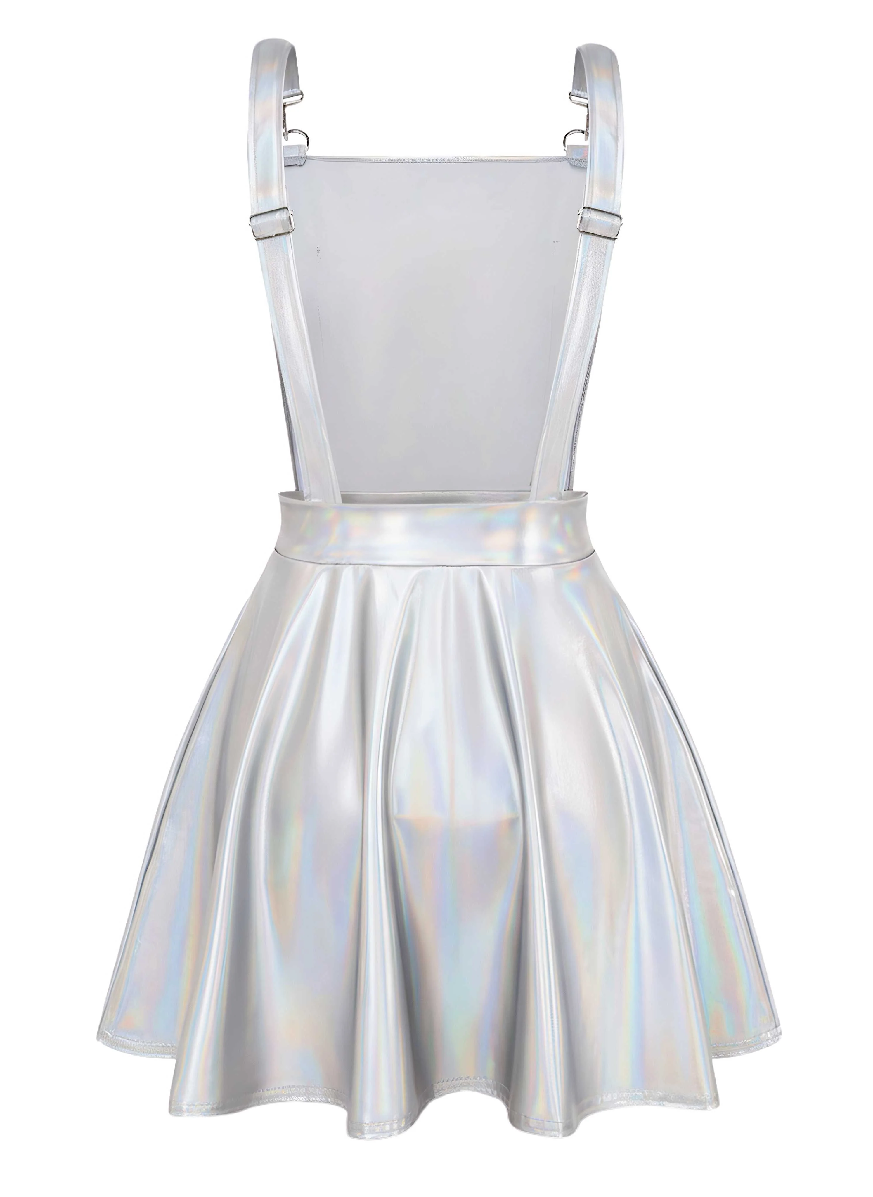 1970s Metallic Holographic Suspender Dress - Image 11