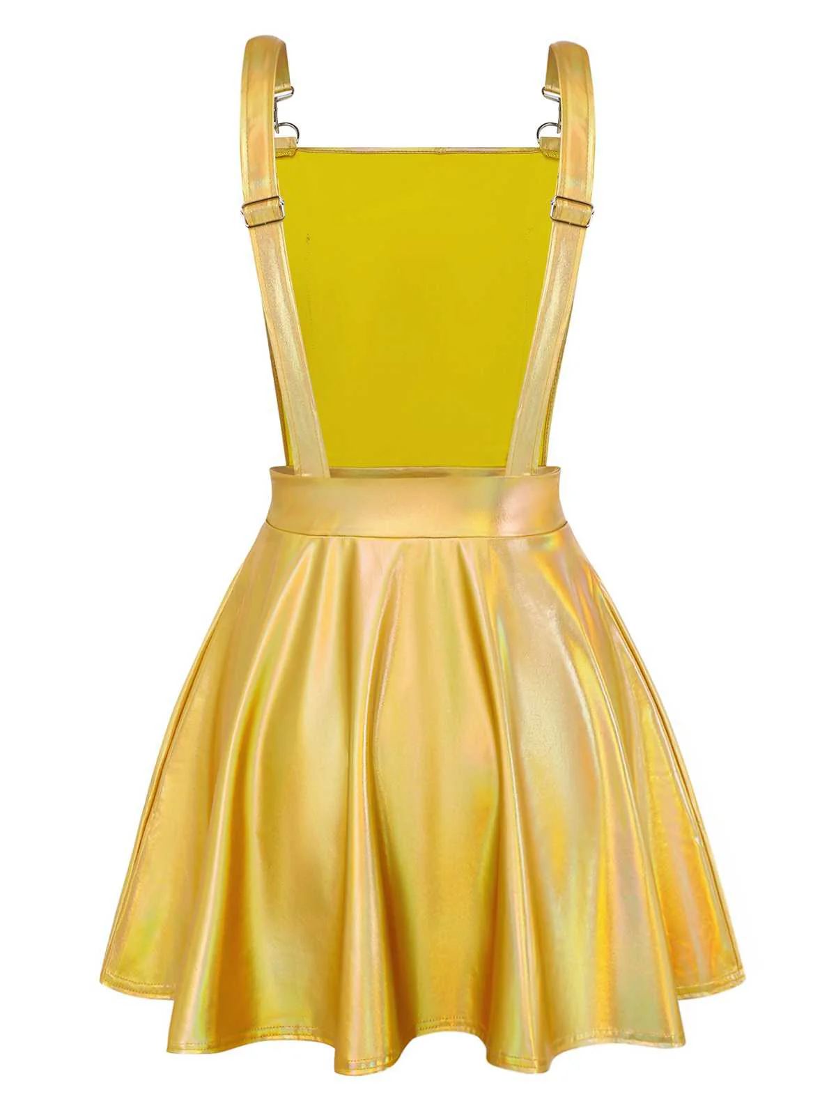 1970s Metallic Holographic Suspender Dress - Image 2
