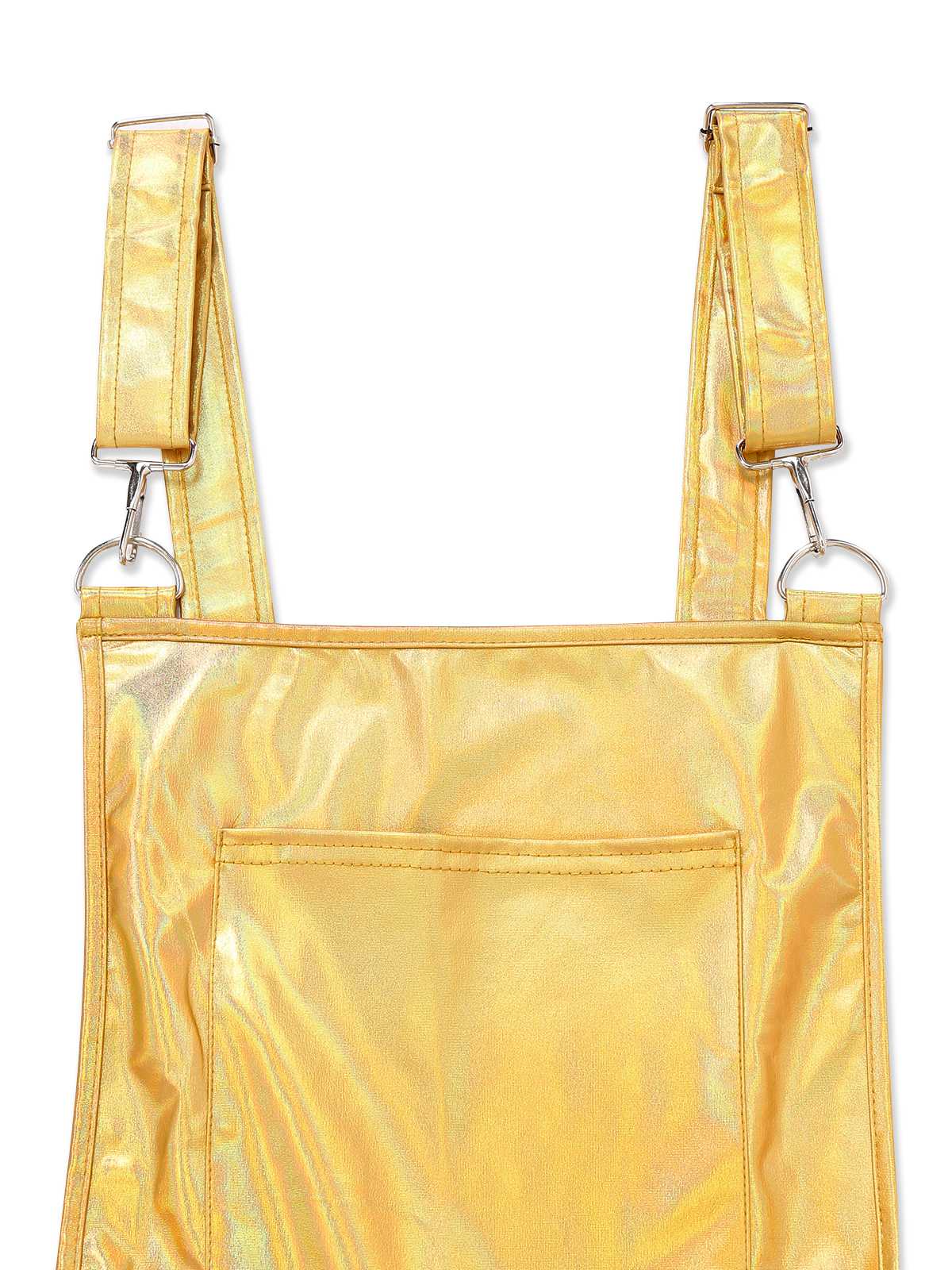 1970s Metallic Holographic Suspender Dress - Image 5