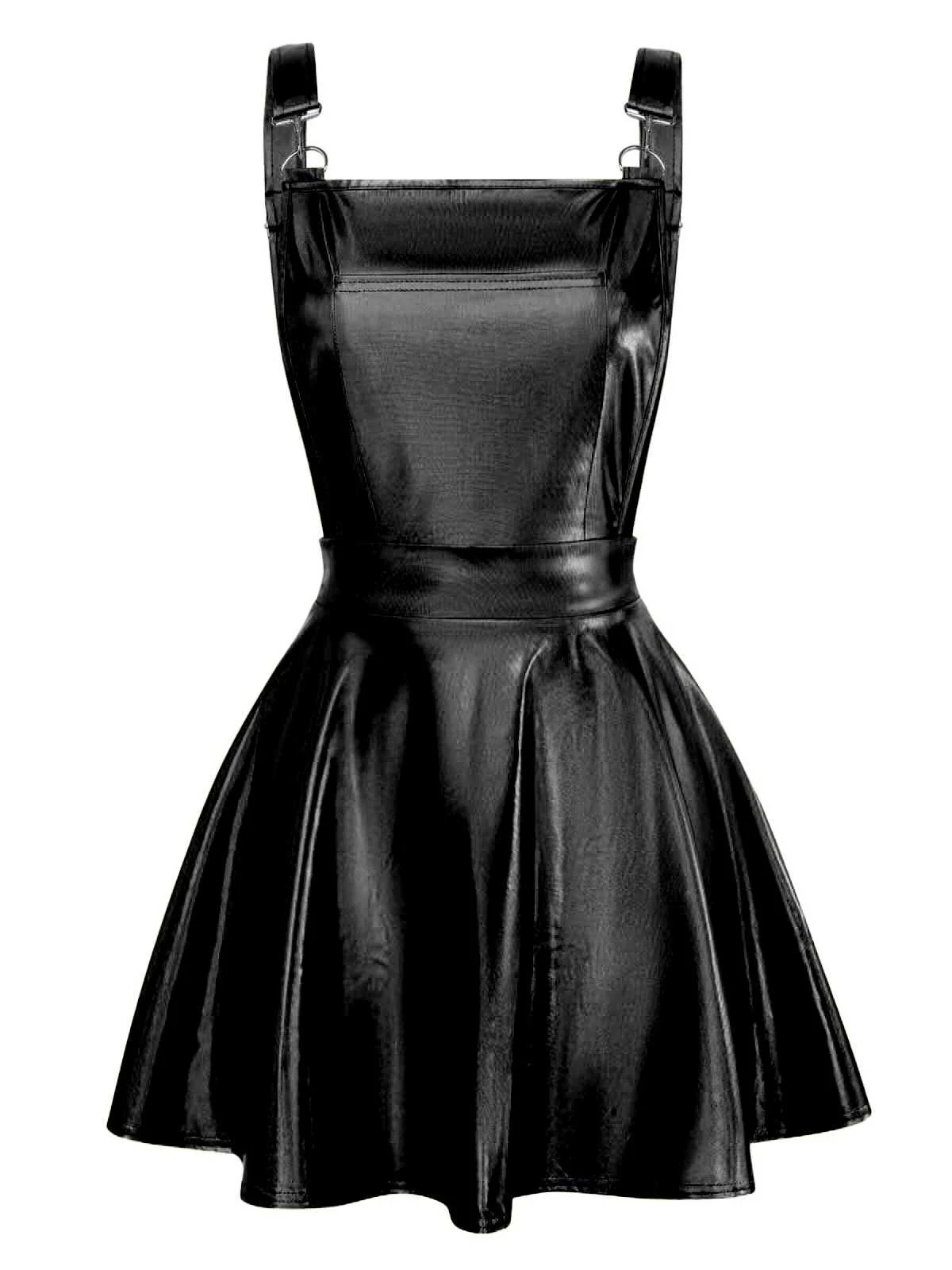 1970s Metallic Holographic Suspender Dress - Image 8