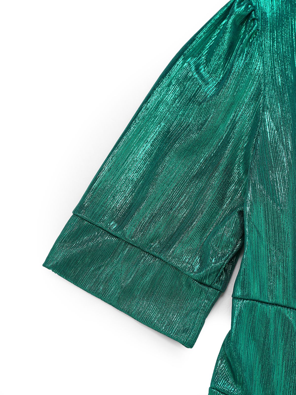 1970s Metallic V-Neck Wide-Leg Jumpsuit - Image 3