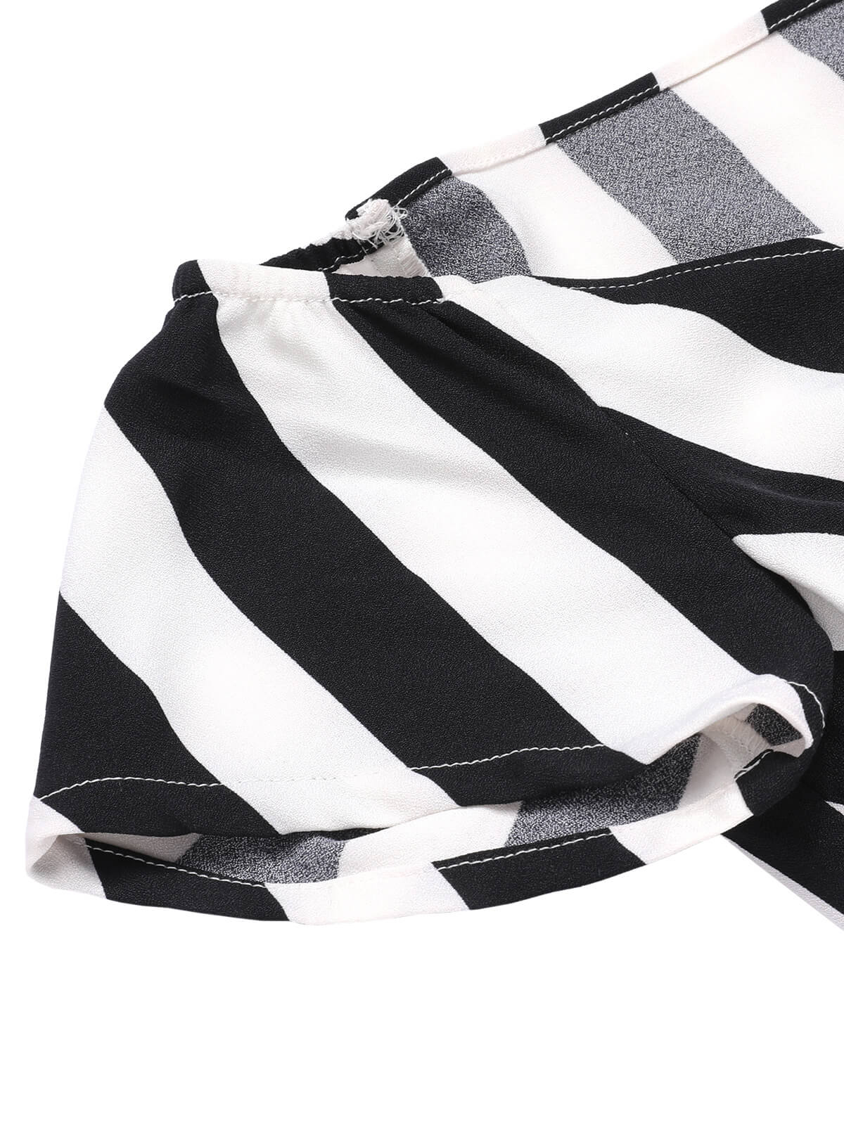 1960s Off-Shoulder Wide Stripe Jumpsuit - Image 5