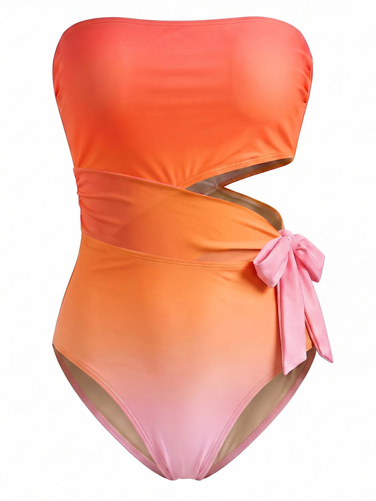 [Pre-Sale] 1970s Ombre Strapless Cut-Out Swimsuit & Floral Cover-Up - Image 2