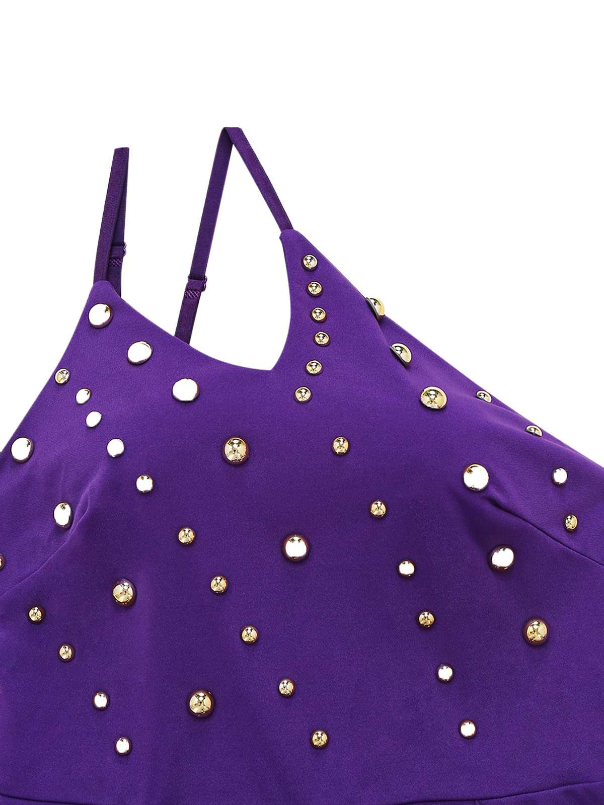 1970s One-Shoulder Studded Belted Jumpsuit - Image 3