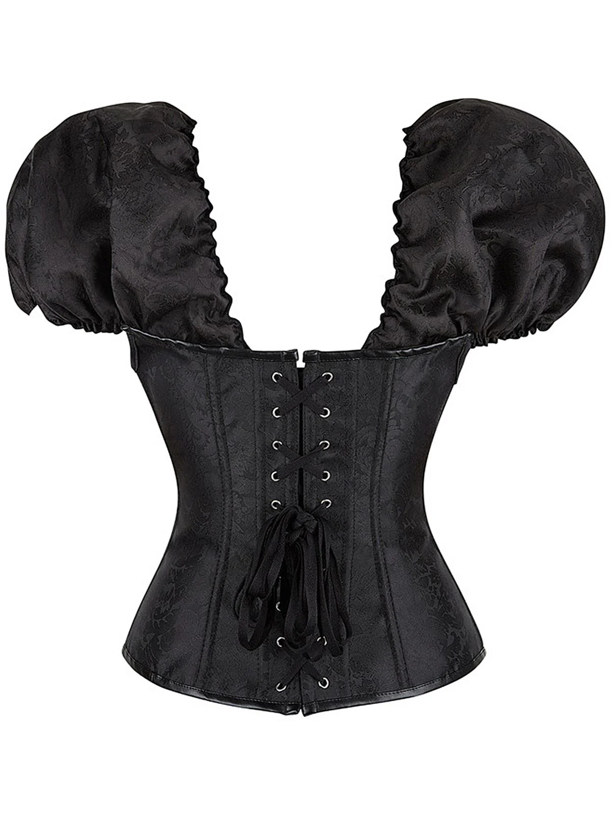 1970s Petal Neck Steampunk Puff Sleeve Top - Image 10