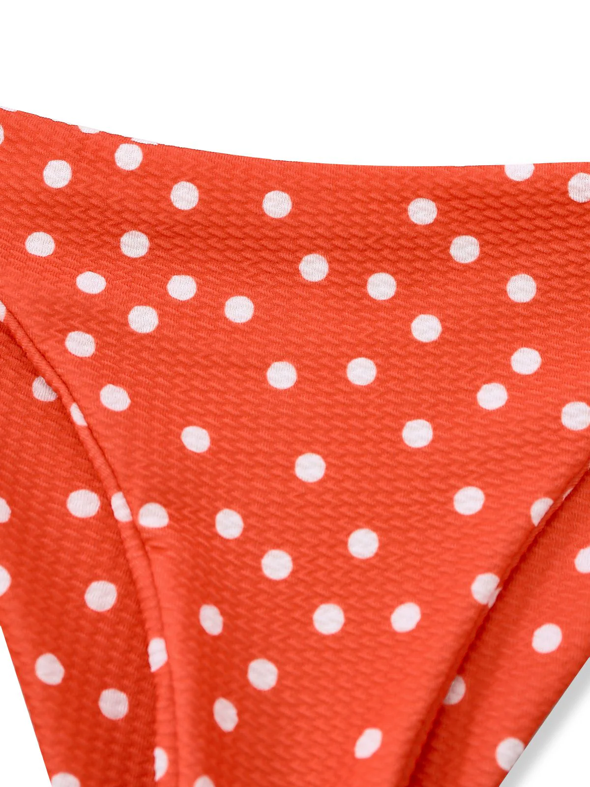 1970s Polka Dot Tie-Front Strapless Bikini Set - Image 6