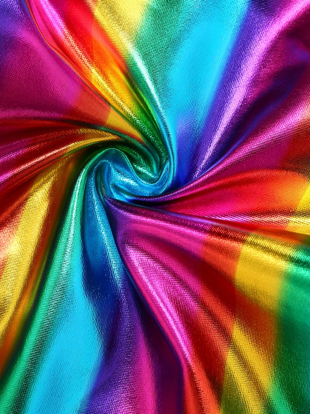 1970s Rainbow Colorblock Disco Halter Jumpsuit - Image 4
