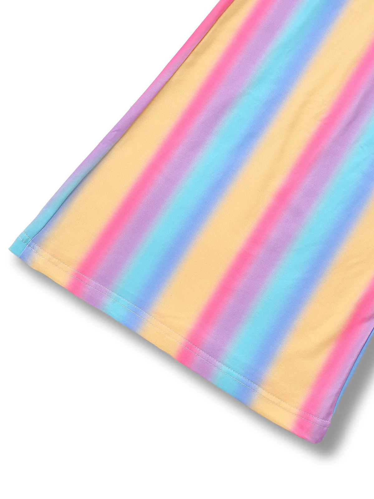 1970s Rainbow Stripe Sleeveless Wide-Leg Jumpsuit - Image 5