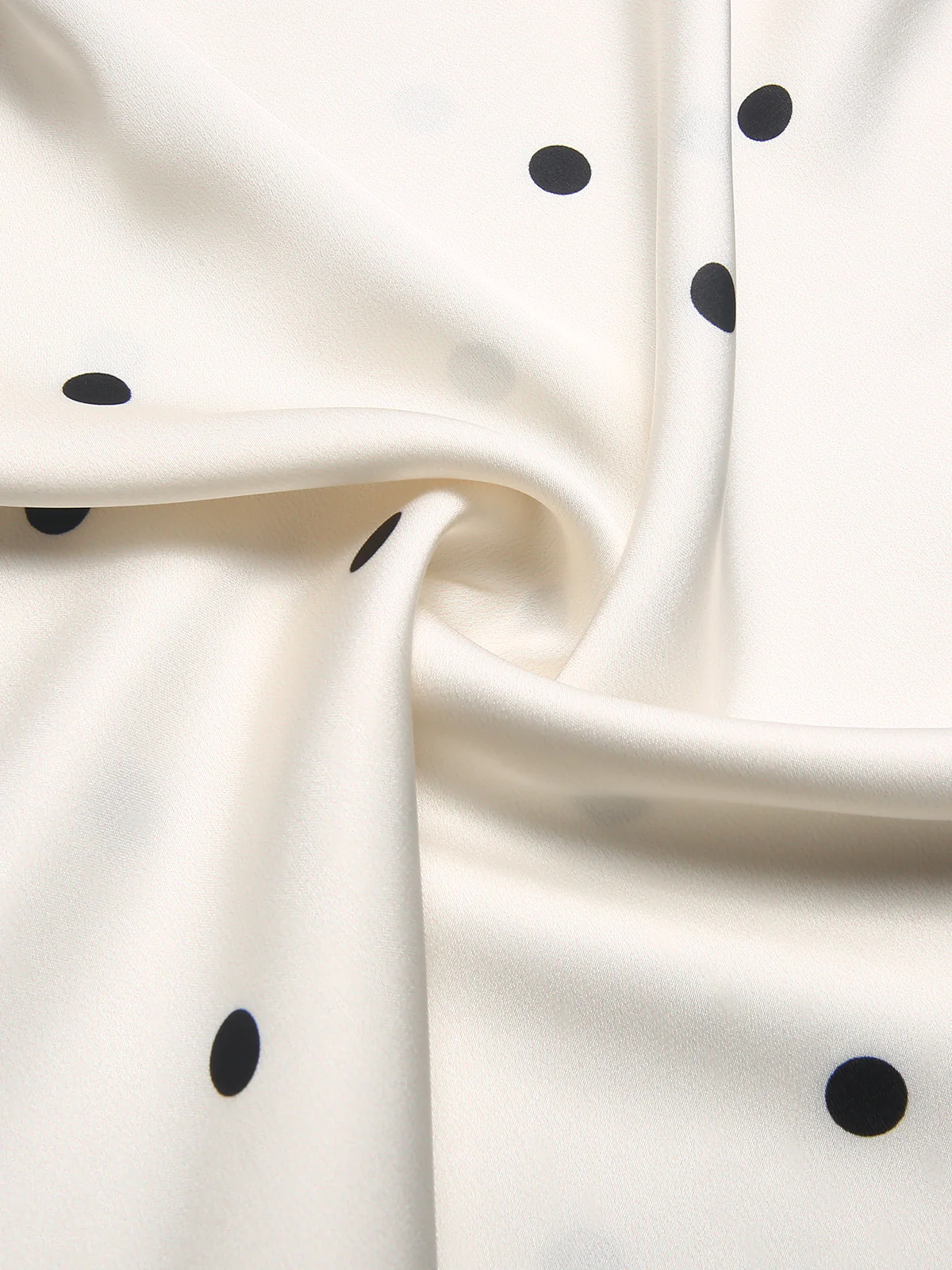 1970s Satin Polka Dot Lace Silk Nightdress - Image 4