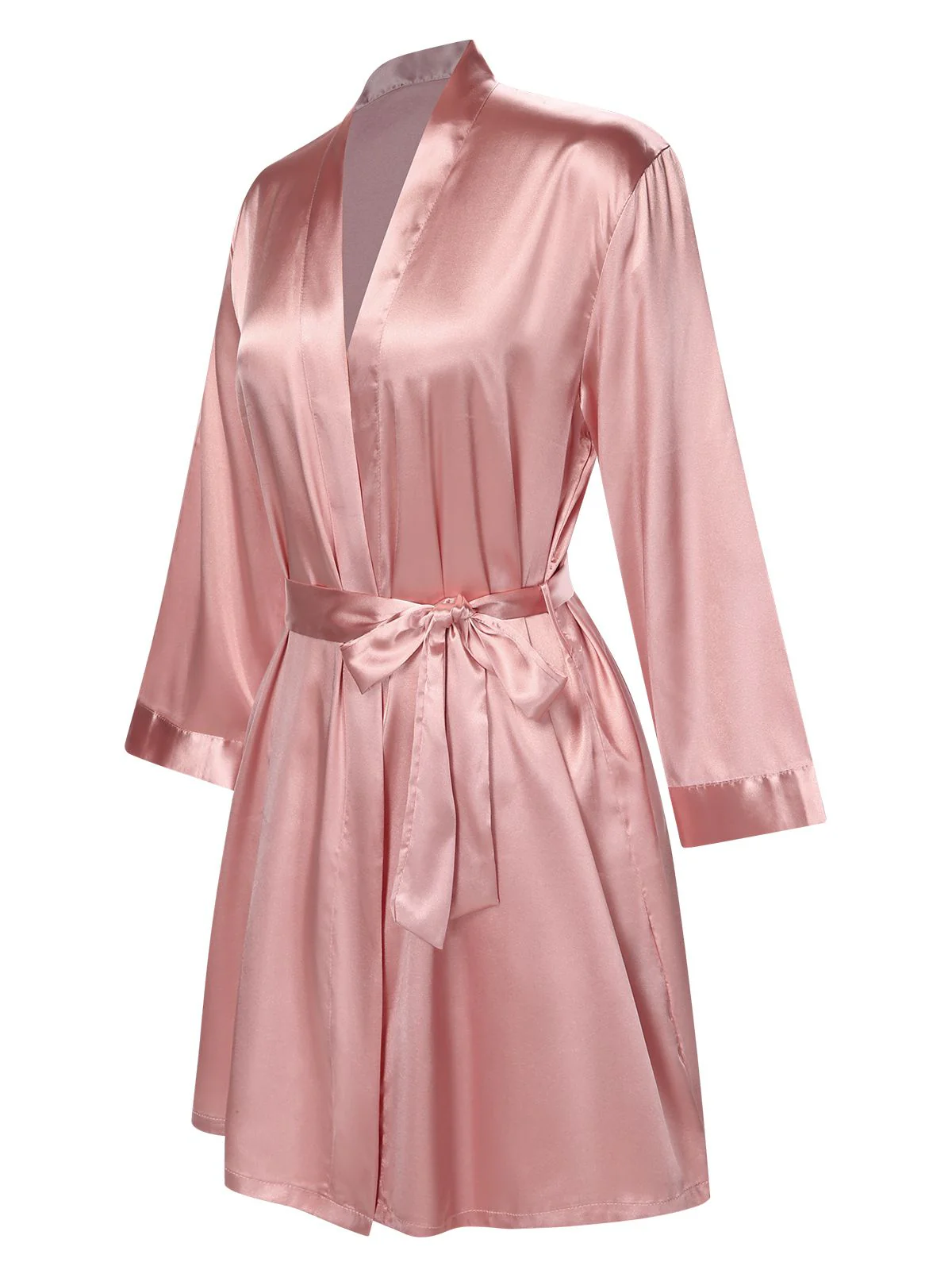 1970s Satin Solid Belted Robes - Image 2
